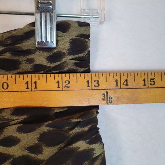 Isabel Marant Etoile Womens Animal Print Ruched Mini Skirt Size 36 Black Y2k - Picture 9 of 10